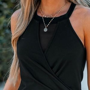 Cupshe black sleeveless top